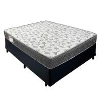 Cama Box Casal Sintético + Colchão De Espuma D33 - Sereneprime - 138cm preto - 1