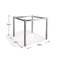 Kit Mesa Reno C- Tampo Vidro 90cm + 4 Cadeiras Amsterdã Cromada Preto - 2