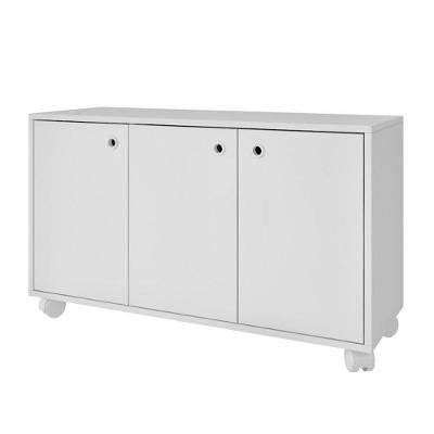 Balcão Em Mdp Com 3 Portas E 1 Prateleira Brv Móveis Branco