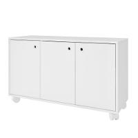 Balcão Infantil Em Mdp Com 3 Portas E 1 Prateleira Brv Móveis Branco - 1