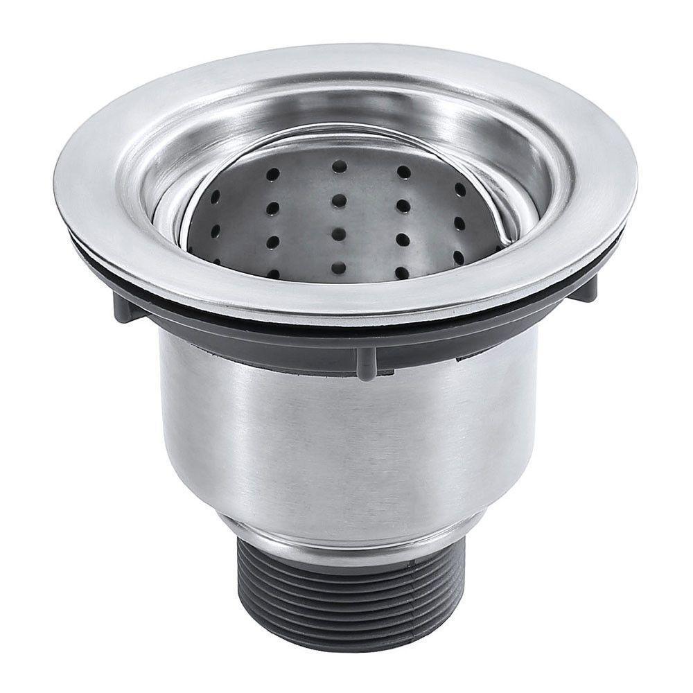 Kit Cuba Farmhouse Aço Inox 1mm Escovado Sa105-pp 65,3x51,4x22,8cm + Válvula Com Cesto Aço Inox - 8