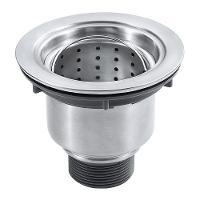 Kit Cuba Farmhouse Aço Inox 1mm Escovado Sa105-pp 65,3x51,4x22,8cm + Válvula Com Cesto Aço Inox - 13