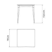 Mesa Tramontina Diana 70x70 Cm Em Polipropileno Camurça Com Pernas De Madeira Eucalipto - 2