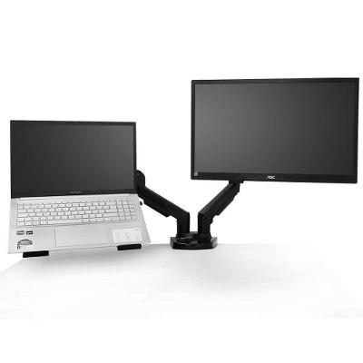 Kit Suporte Articulado Monitor E Notebook Pistão F160n Elg + Bandeja Apoio Nbh-1