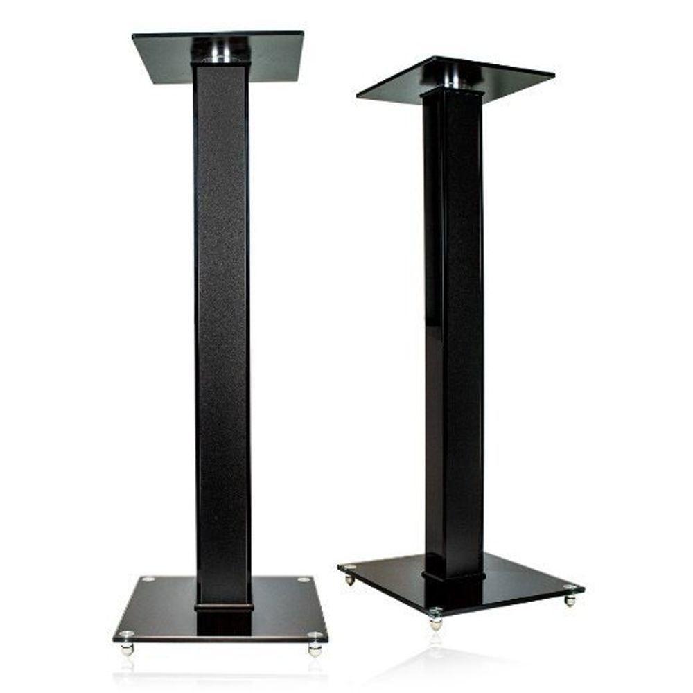 Pedestal Para Caixas Acústicas Bookshelf Bs03l Preto Central Suportes - 5