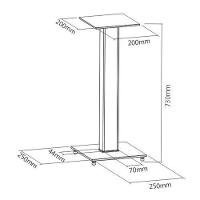Pedestal Para Caixas Acústicas Bookshelf Bs03l Preto Central Suportes - 1