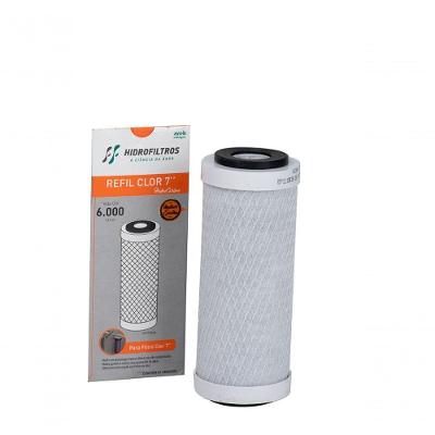 Refil Hidrofiltros Modelos Clor 7 A;17,8cm B;7,0cm C;2,6cm