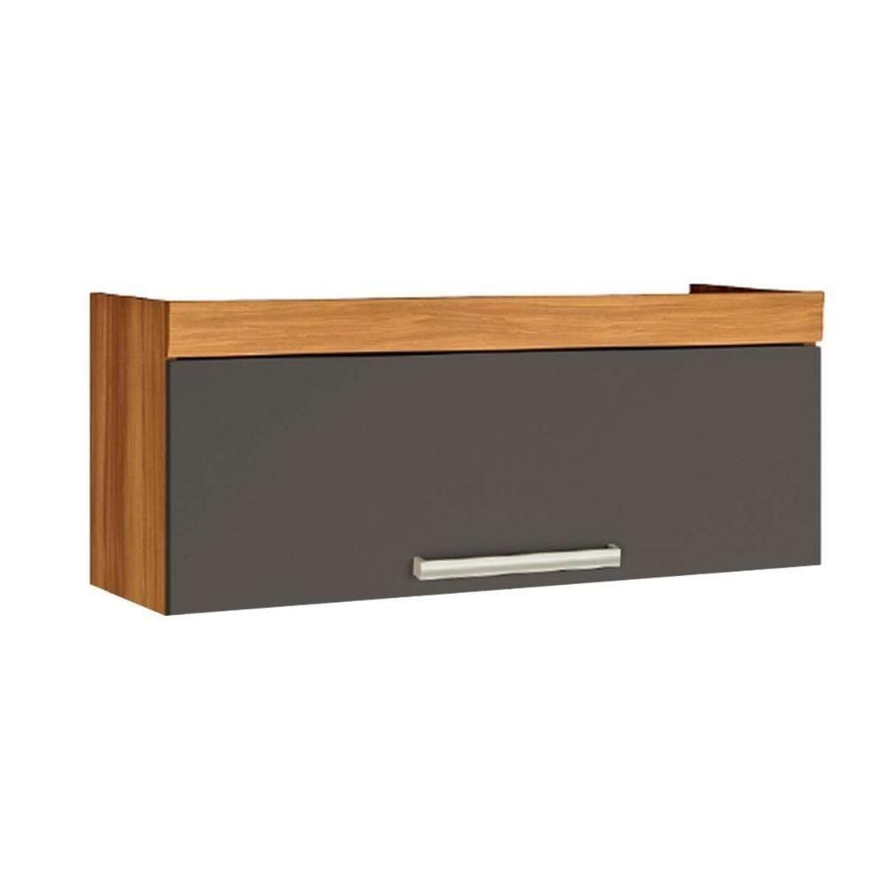 Módulo Cozinha Nesher Burguesa Armário  c/ 1 Porta Basculante Freijo/Grafite - 1