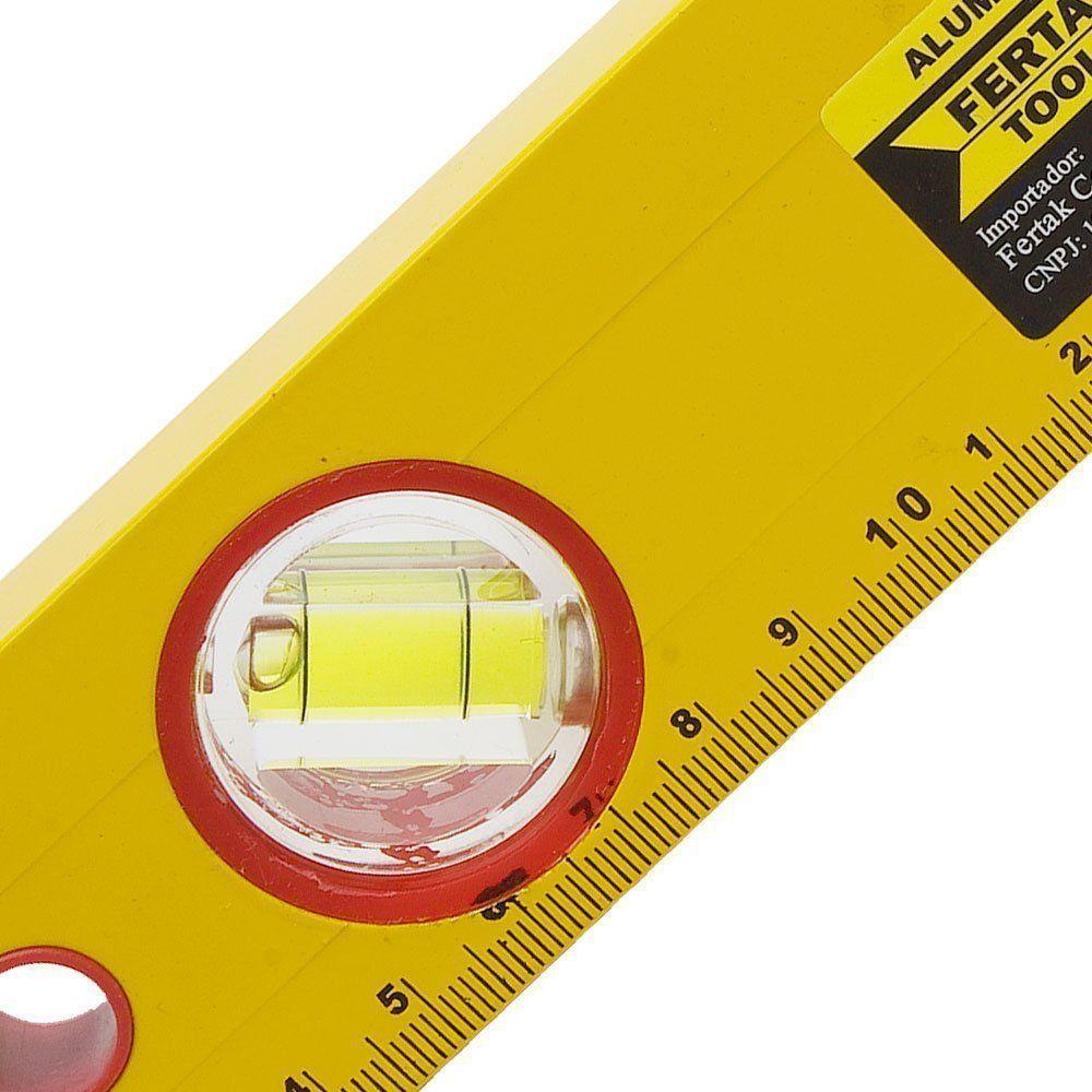 Nível De Alumínio 24?? 60cm Com 3 Bolhas - Fertak - 2