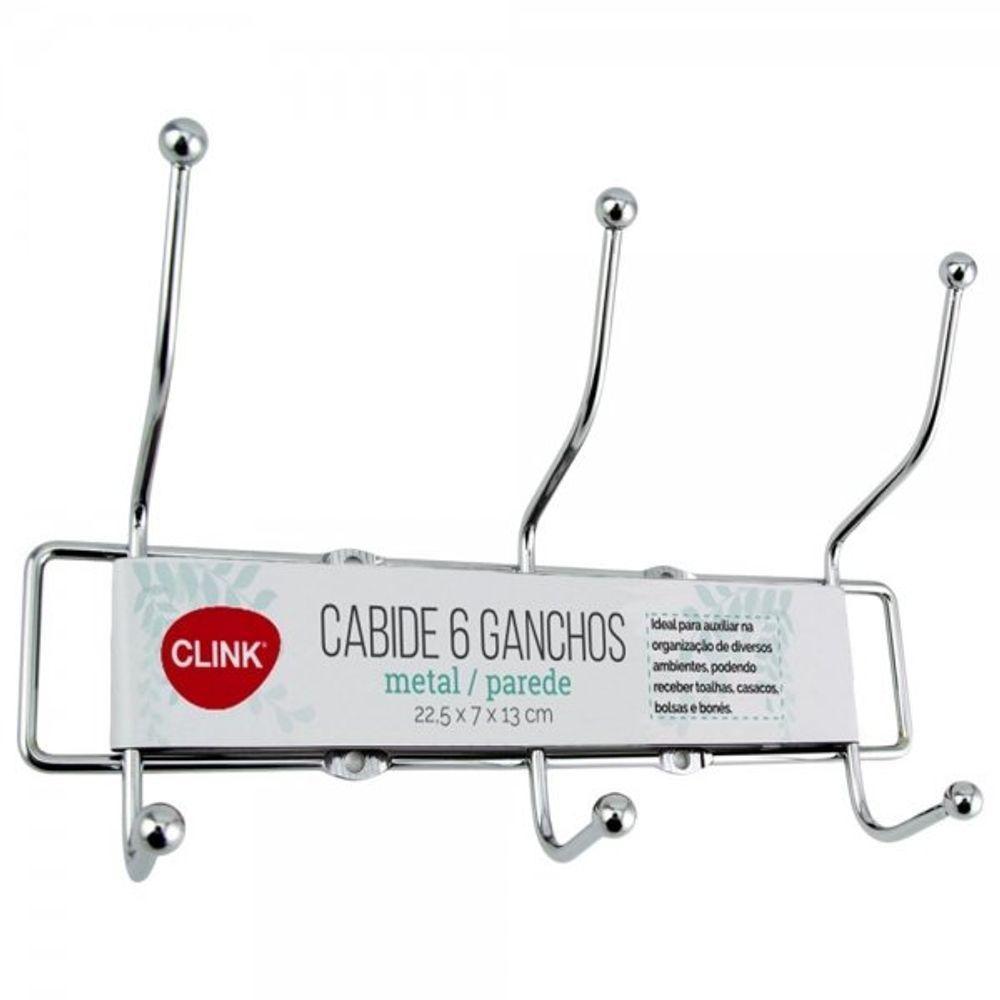 Cabide Multiuso De Parede 6 Ganchos - Clink - 2