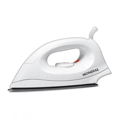 Ferro Seco Mondial FSN-55-W 1000W com Base de Alumínio Polido Branco 220V
