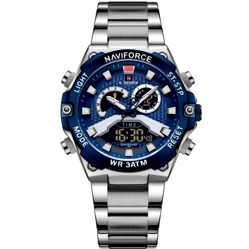 Relógio De Pulso Quartzo Masculino Dupla Exibição Digital Casual Esportivo - 1