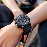 Relógio De Pulso Masculino Esportivo De Quartzo Dual Display Digital A Prova D´agua Cinza - 2