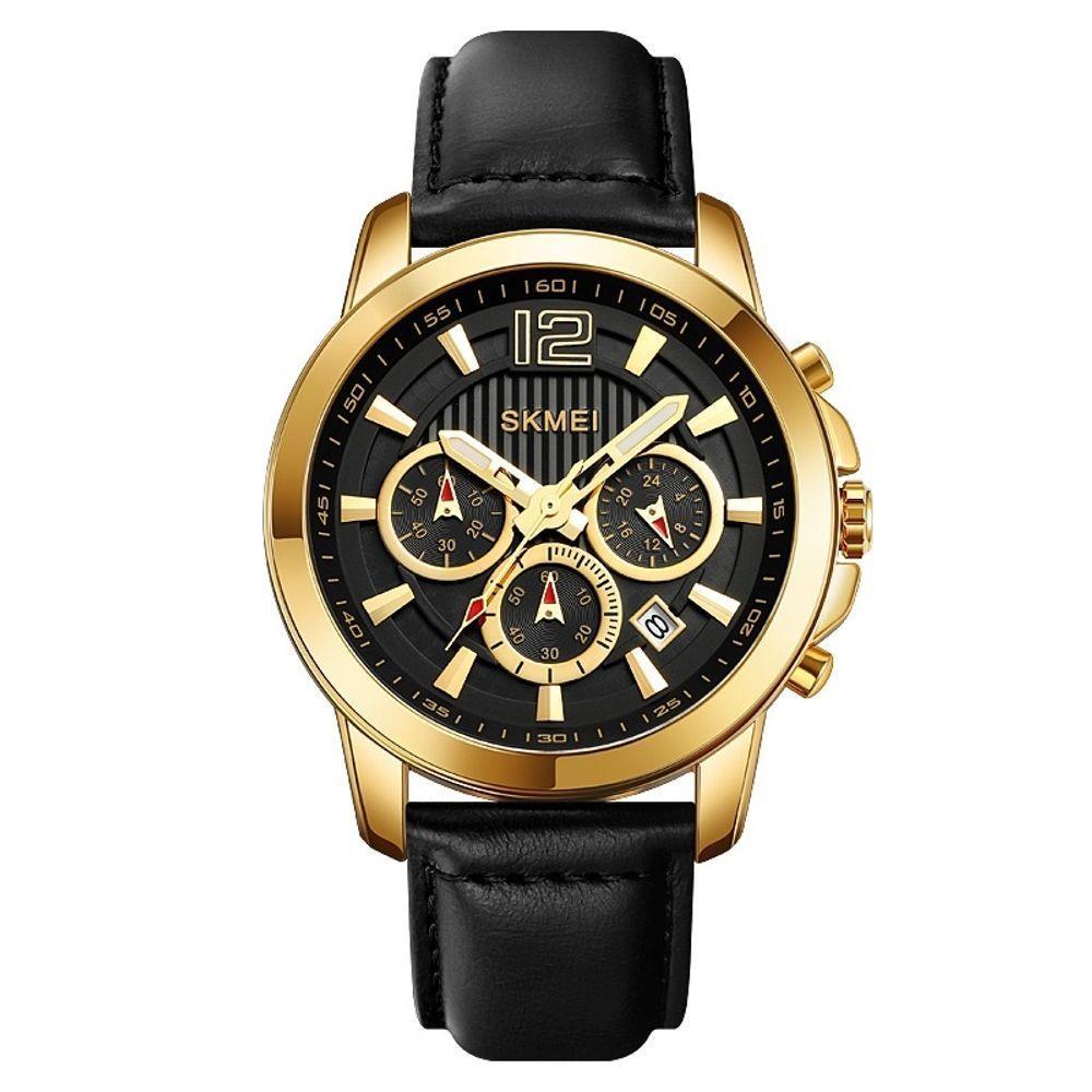 Relógios De Quartzo Cronômetro Skmei Casual Resistênte à água Dourado - 1