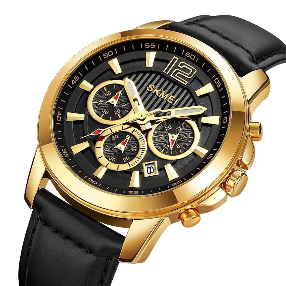 Relógios De Quartzo Cronômetro Skmei Casual Resistênte à água Dourado - 2