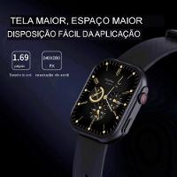 Relógio Inteligente Digital Zl80 Hd Tela Grande Bluetooth Chamada Modo Preto