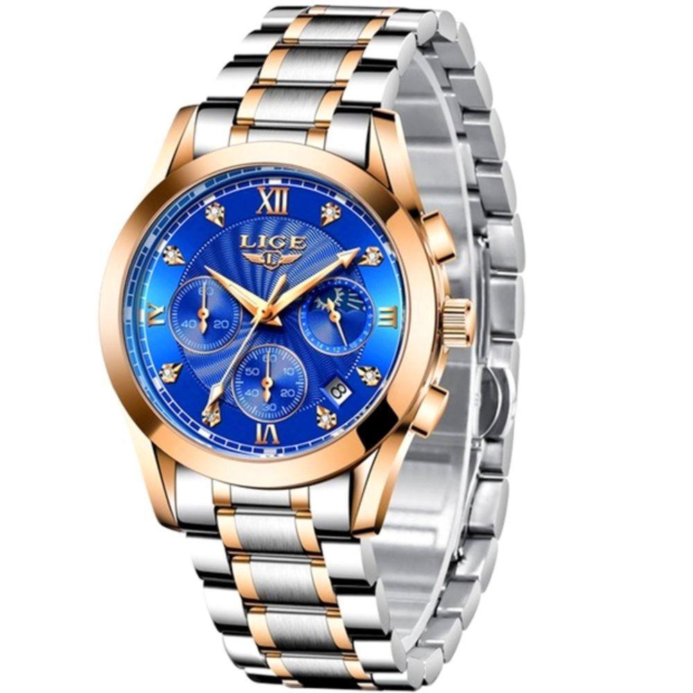 Relógio Feminino Analogico De Quartzo Pulseira Em Aço Casual - 1