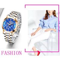 Relógio Feminino Analogico De Quartzo Pulseira Em Aço Casual