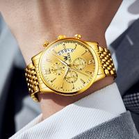 Relógio De Pulso Masculino De Aço Inoxidável Multifunções Esportivo Classico - 3