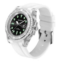 Relógio De Quartzo Feminino Casual Alça De Silicone A Prova De D´agua - 1