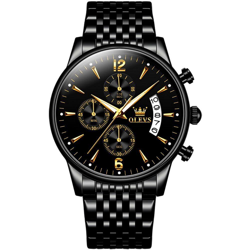 Relógio De Pulso Masculino De Aço Inoxidável Multifunções Esportivo Classico - 1