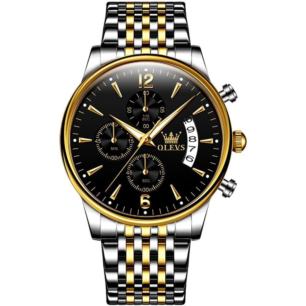 Relógio De Pulso Masculino De Aço Inoxidável Multifunções Esportivo Classico - 1