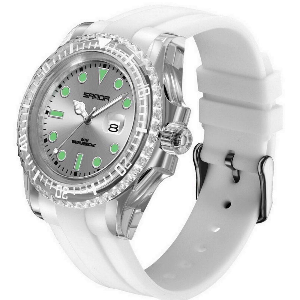 Relógio De Quartzo Feminino Casual Alça De Silicone A Prova De D´agua - 1