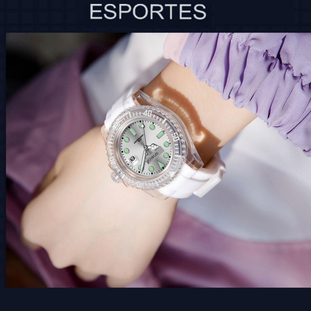 Relógio De Quartzo Feminino Casual Alça De Silicone A Prova De D´agua - 2