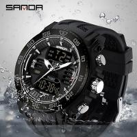 Relógios Esporte Quartzo E Digital 50m Cronômetro E Luz De Fundo - 2