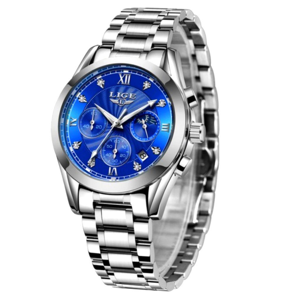 Relógio Feminino Analogico De Quartzo Pulseira Em Aço Casual - 1