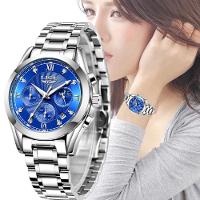 Relógio Feminino Analogico De Quartzo Pulseira Em Aço Casual - 2