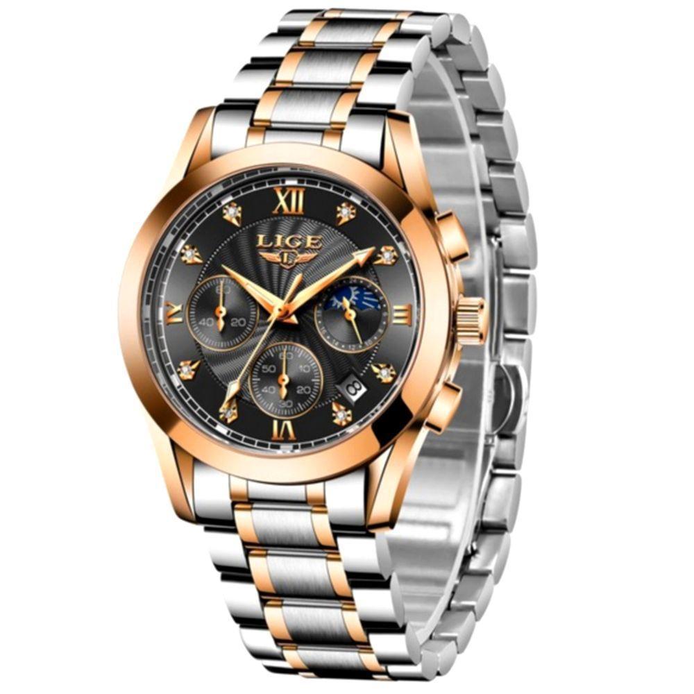 Relógio Feminino Analogico De Quartzo Pulseira Em Aço Casual - 1