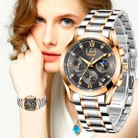 Relógio Feminino Analogico De Quartzo Pulseira Em Aço Casual - 2