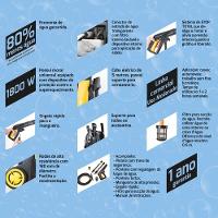 Lavadora De Alta Pressão 1800 W Para Uso Moderado Com Mangueira Alta Pressão 5 M Jato Reg