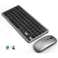 Kit Teclado E Mouse Sem Fio Bluetooth + 2.4ghz Bateria Recarregavel - 1