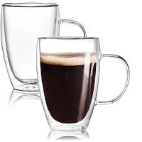 2 Canecas De Vidro Com Parede Dupla Pica-pau-amarelo 350ml - Ilovecoffee Natureza - 1