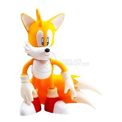 Boneco Tails Articulado Grande Super Size 23cm Sonic World