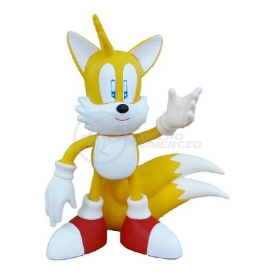 Boneco Tails Articulado Grande Super Size 23cm Sonic World