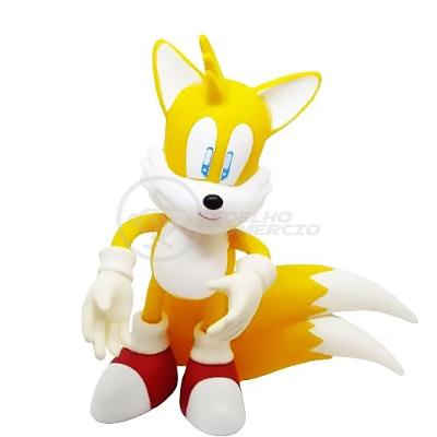 Boneco Tails Articulado Grande Super Size 23cm Sonic World
