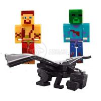 Kit Minecraft Dragão 3 Bonecos + 1 Aranha Vermelha - 5