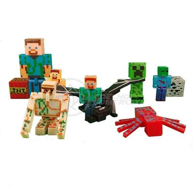 Kit Minecraft Dragão 3 Bonecos + 1 Aranha Vermelha