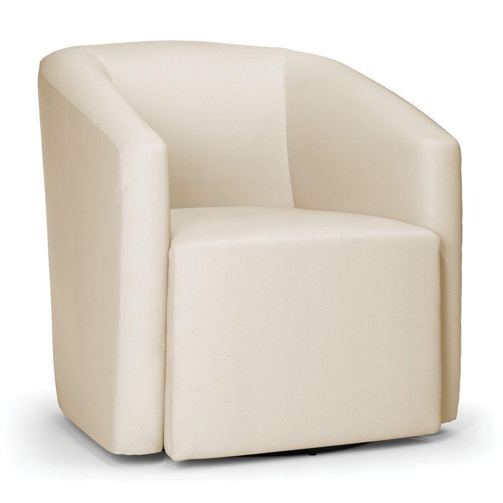 Poltrona Stella Max Corino Bege Base Giratória - D'rossi - 1