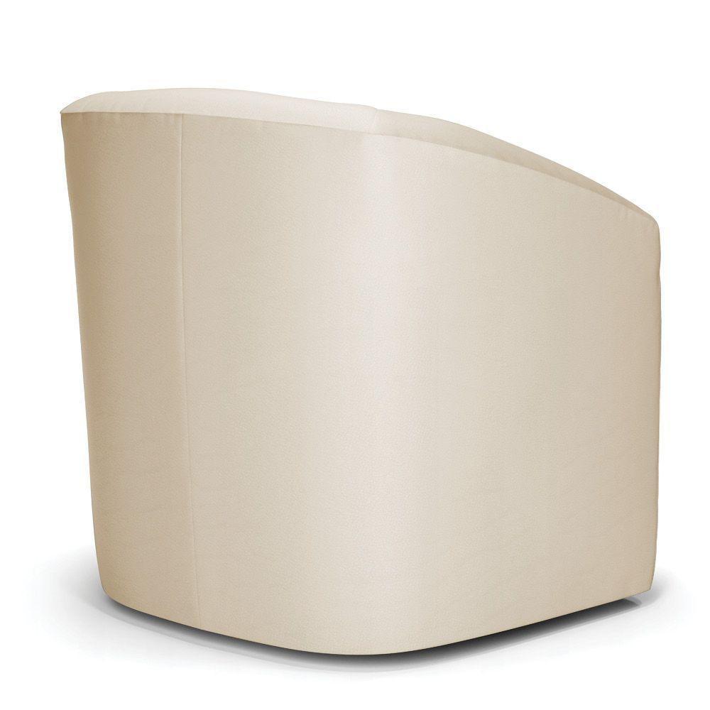 Poltrona Stella Max Corino Bege Base Giratória - D'rossi - 6