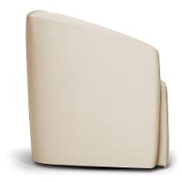 Poltrona Stella Max Corino Bege Base Giratória - D'rossi