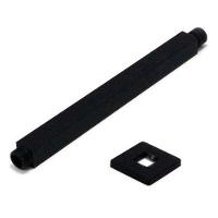 Chuveiro Ducha 20x20 Inox Teto Preto Fosco Quadrado Suporte - 19