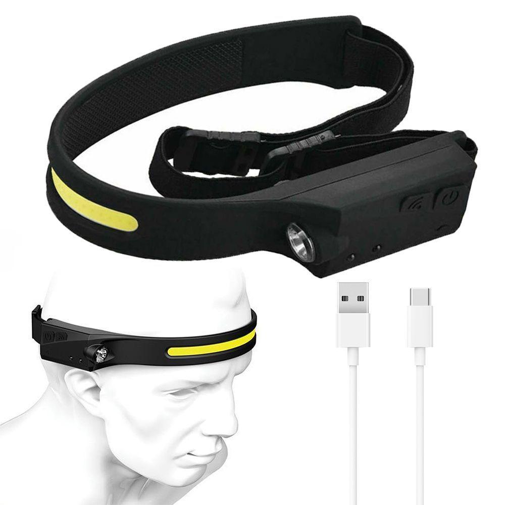 Lanterna De Cabeça Sensor Movimento Led Cob Xpe Ajustavel - 1