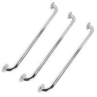 Alça De Apoio 70 Cm Aço Inox Kit 3 Uni Alça Suporte Acessivel Idoso Gestante Criança - 1