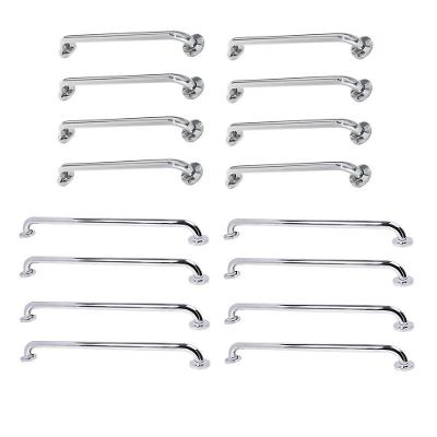 Alça De Apoio Barra Inox Kit 16 Unidades 40cm 80cm Banheiro Box Segurança