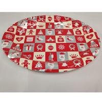 Bandeja Natal Natalino Oval Decoraçao Papai Noel Neve Presente Enfeite Mesa - 3