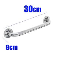 Alça De Apoio Barra 30cm Inox Kit 7 Unidades Idoso Cadeirante Banheiro Box - 5